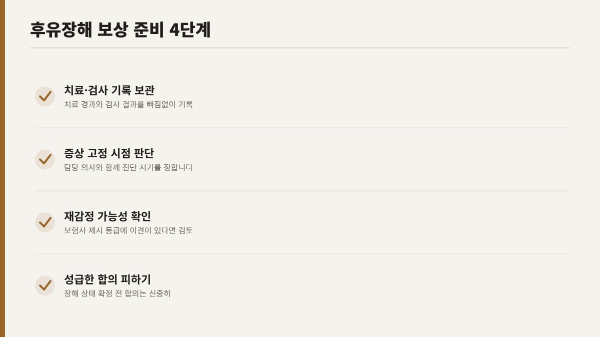 교통사고 후유장해 보상금 청구 준비 4단계 체크리스트