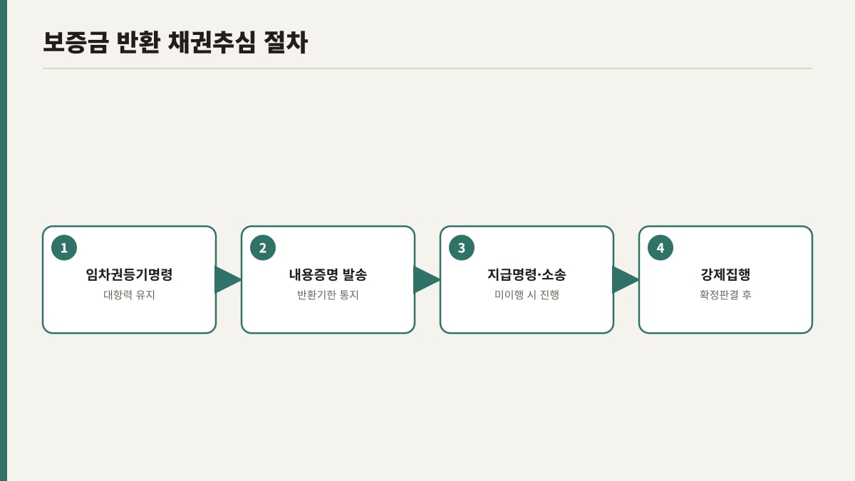 임대차 보증금 반환 채권추심 절차 다이어그램